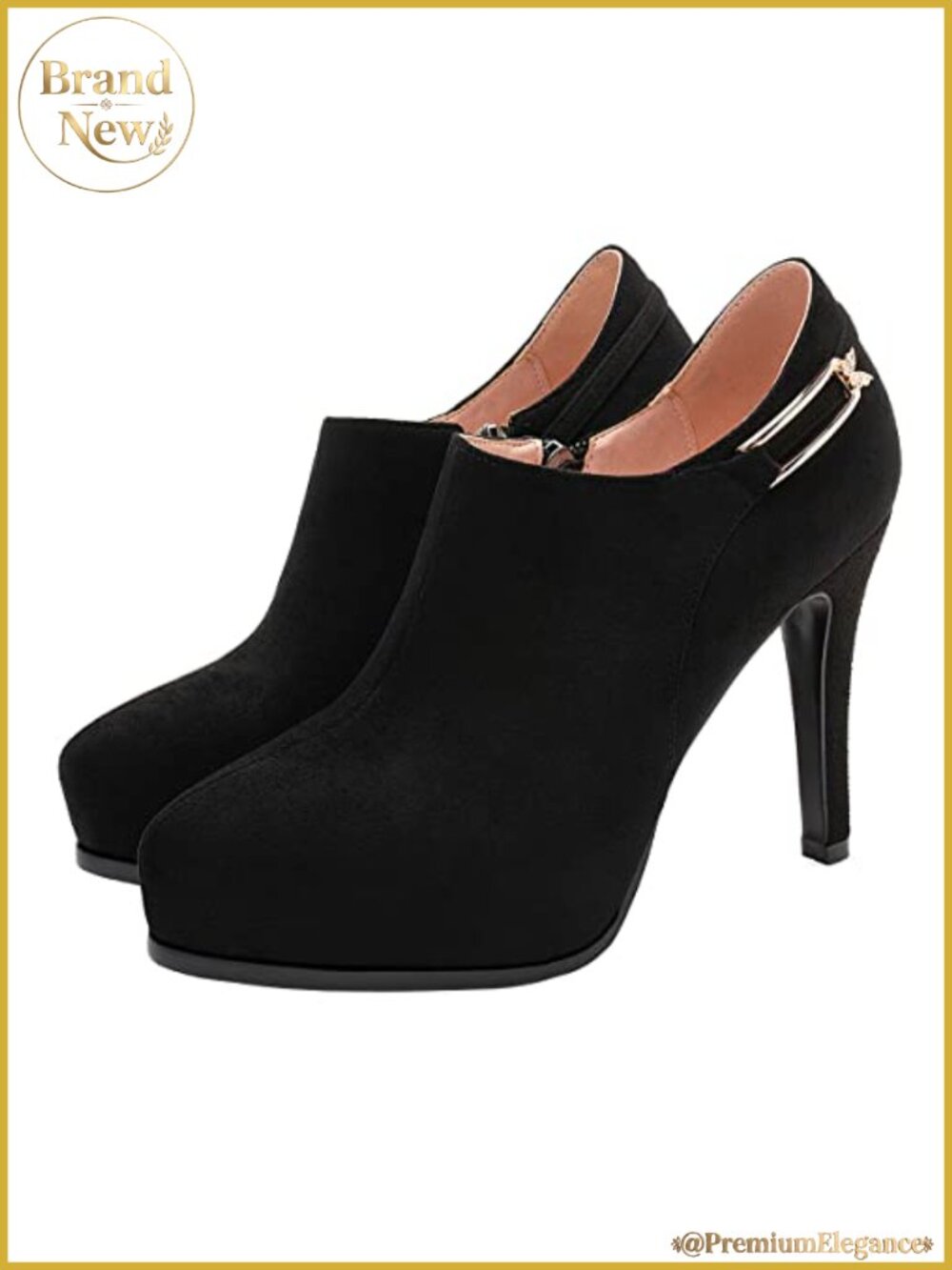 SHEMEE Women's Platform Stiletto High Heel Ankle Booties Thin Heels Pumps Side